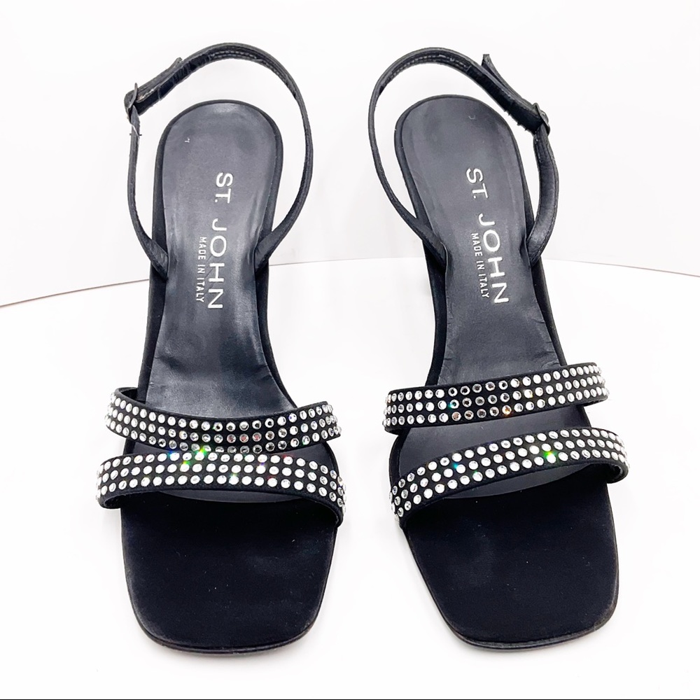 {St.John} Rhinestones Heel Sandals - Picture 13 of 16